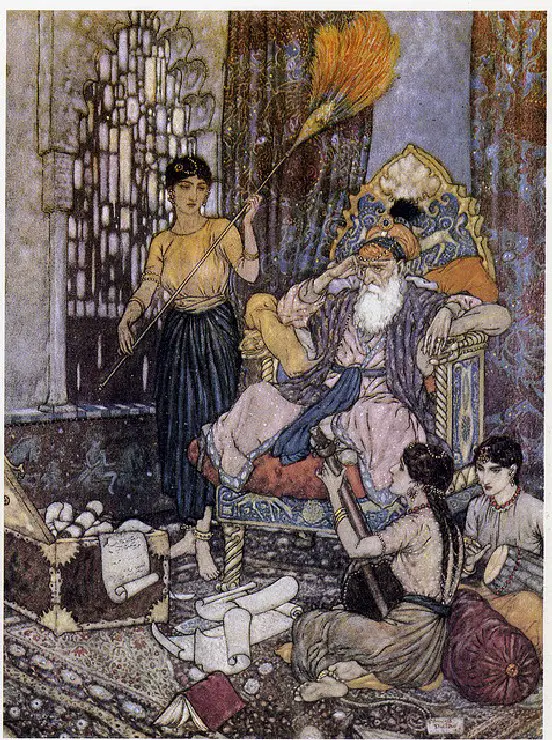 quatrain XI of the rubaiyat illustration art example