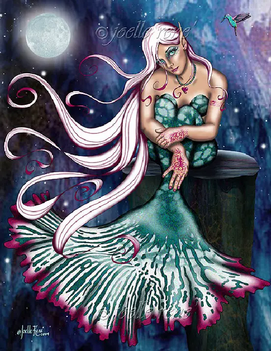 luna mermaid illustration art example
