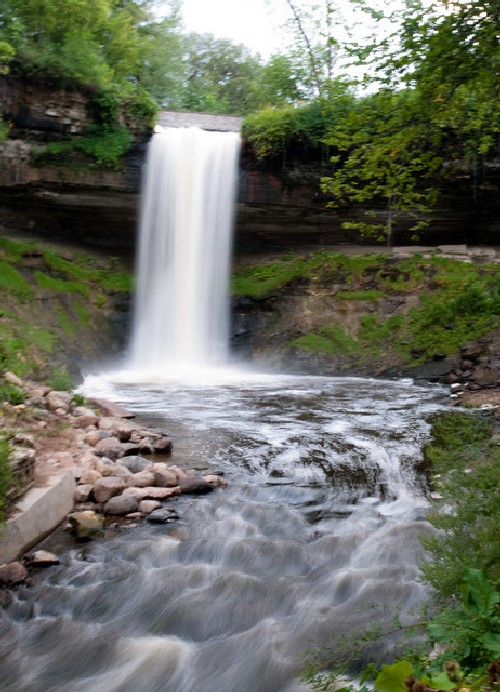minnehaha falls long exposure example