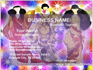 dress shop business card example