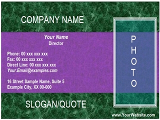 simple business card example