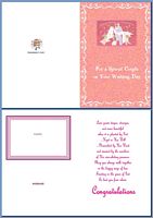 Wedding Card:For a Special Couple on Your Wedding Day Example