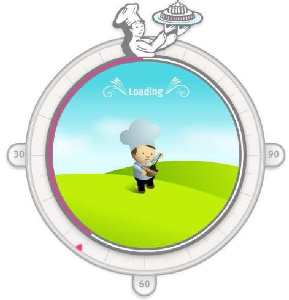 round theme flash preloader example