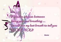 butterfly love card example