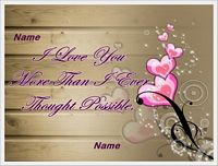 i love you more than i ever thought possible love card example