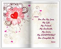you complete me love card example